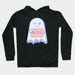 Cute ghost with BOO! sign Hoodie